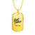 Best Father Since 1963 - 18k Gold Finished Luxury Dog Tag Necklace