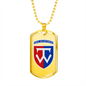 58th Motorized Infantry Brigade (Ukraine) - 18k Gold Finished Luxury Dog Tag Necklace