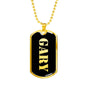Gary v2 - 18k Gold Finished Luxury Dog Tag Necklace