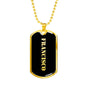 Francisco v2 - 18k Gold Finished Luxury Dog Tag Necklace