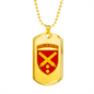 43rd Artillery Brigade (Ukraine) - 18k Gold Finished Luxury Dog Tag Necklace