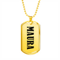 Maura v01 - 18k Gold Finished Luxury Dog Tag Necklace