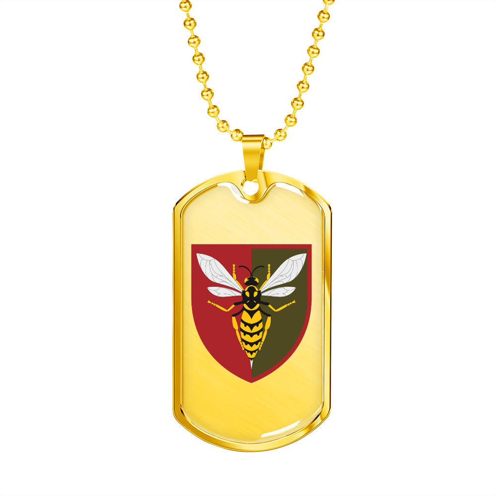 38th Air Defence Missile Regiment (Ukraine) - 18k Gold Finished Luxury Dog Tag Necklace