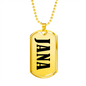 Jana v01 - 18k Gold Finished Luxury Dog Tag Necklace