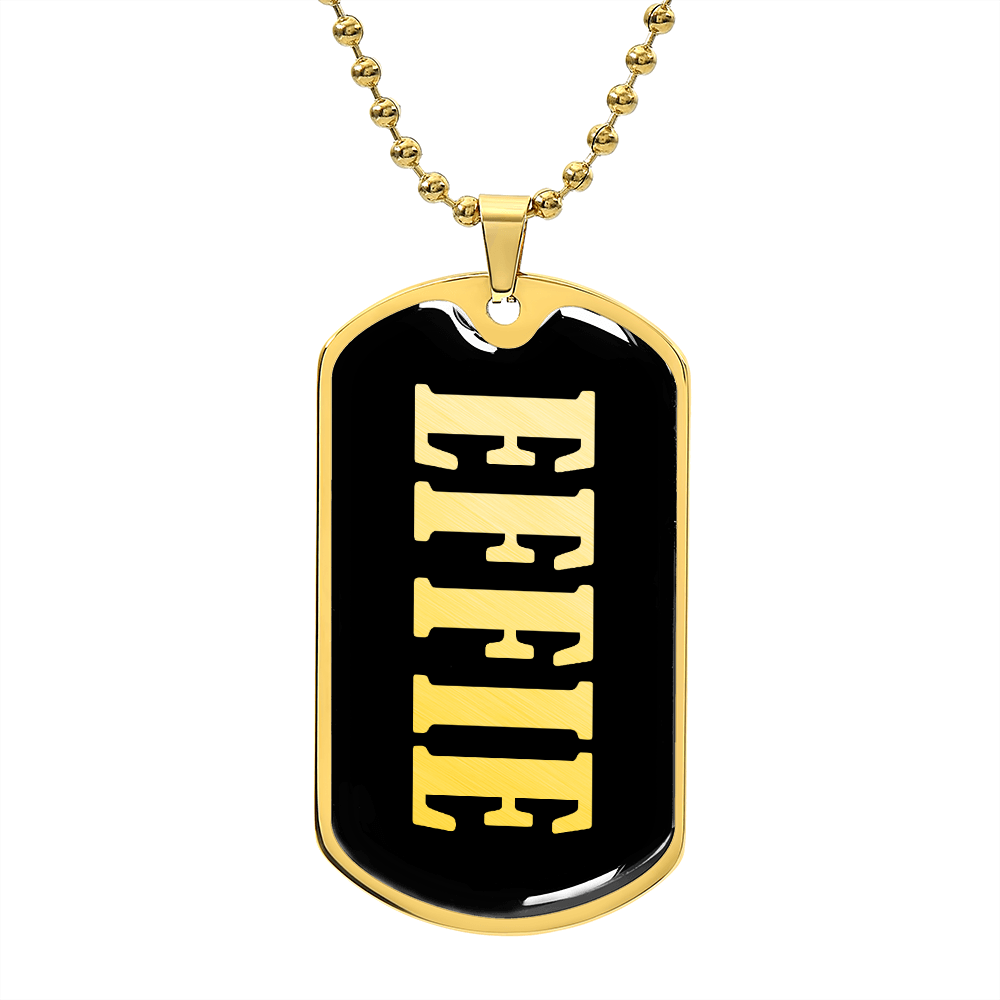 Effie v02 - 18k Gold Finished Luxury Dog Tag Necklace