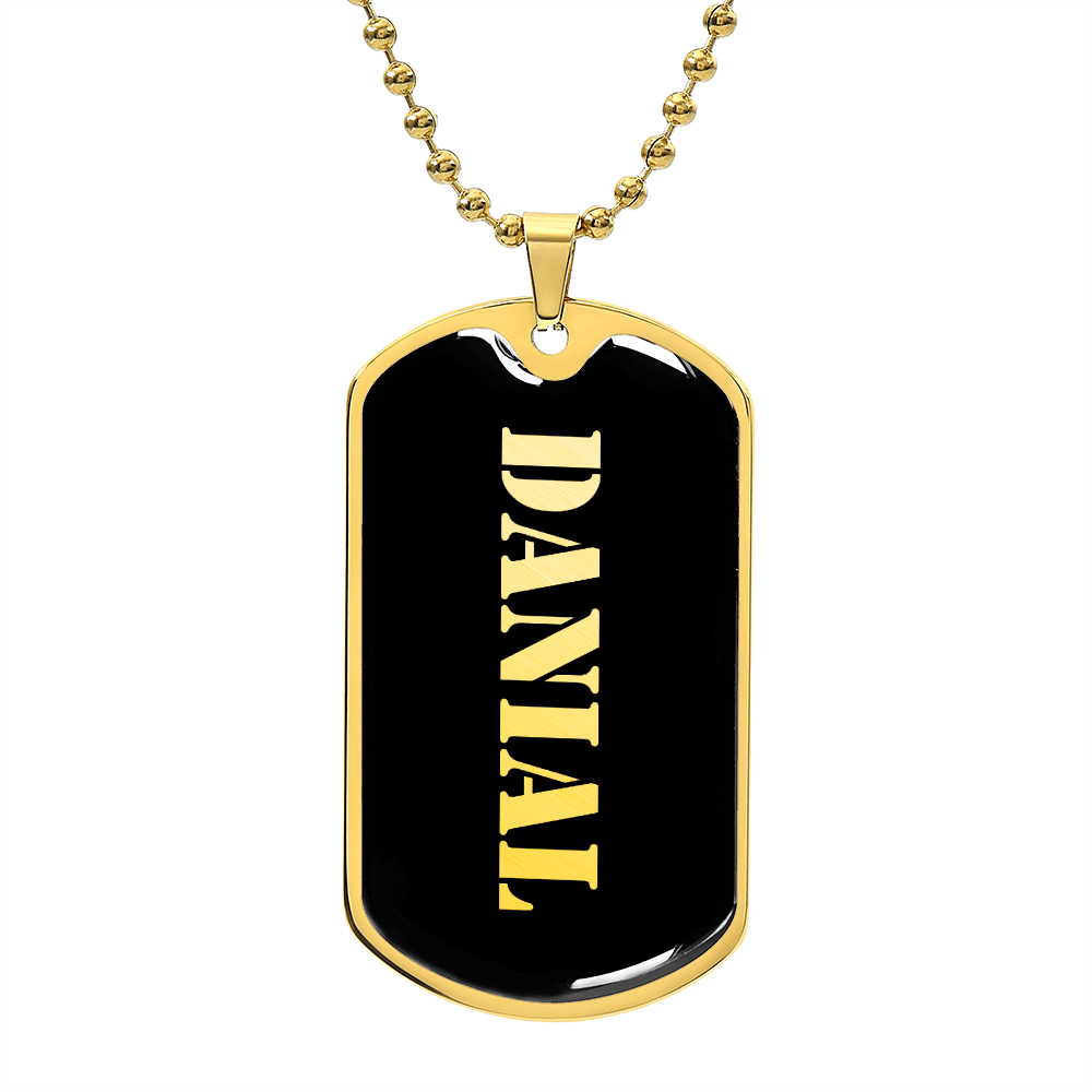 Danial v2 - 18k Gold Finished Luxury Dog Tag Necklace