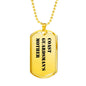 Coast Guardsman's Mother - 18k Gold Finished Luxury Dog Tag Necklace
