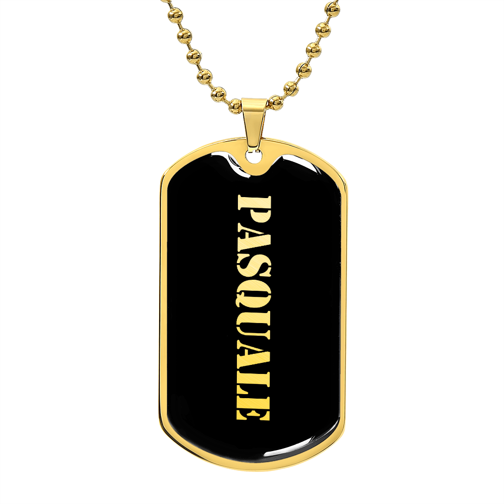 Pasquale v2 - 18k Gold Finished Luxury Dog Tag Necklace