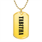 Tabitha v01 - 18k Gold Finished Luxury Dog Tag Necklace