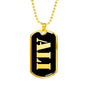 Ali v2 - 18k Gold Finished Luxury Dog Tag Necklace
