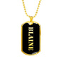 Blaine v2 - 18k Gold Finished Luxury Dog Tag Necklace