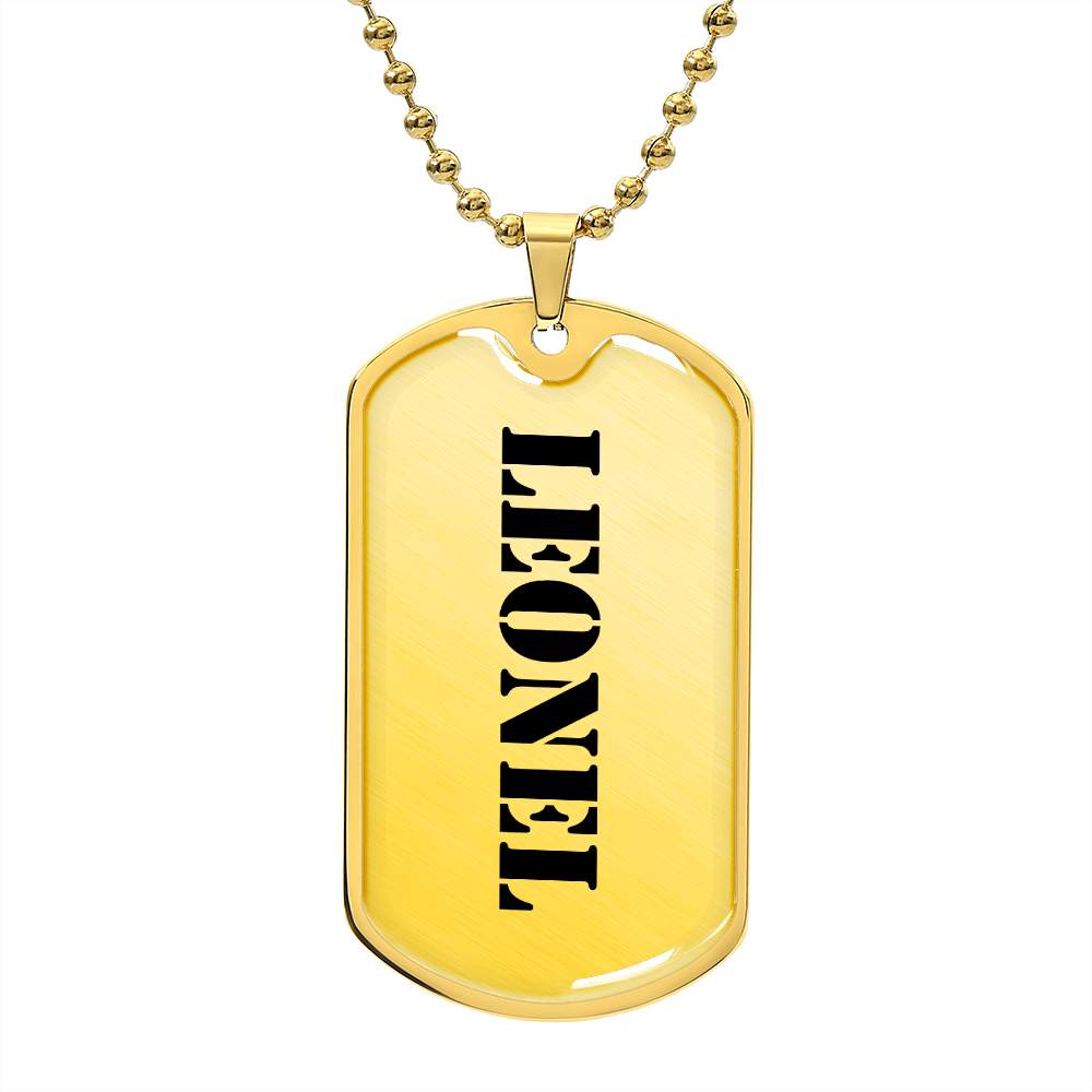 Leonel - 18k Gold Finished Luxury Dog Tag Necklace