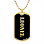 Leonel v2 - 18k Gold Finished Luxury Dog Tag Necklace