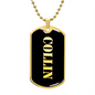 Collin v2 - 18k Gold Finished Luxury Dog Tag Necklace