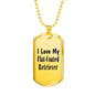 Love My Flat-Coated Retriever - 18k Gold Finished Luxury Dog Tag Necklace