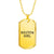 Boston Girl - 18k Gold Finished Luxury Dog Tag Necklace