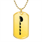 Mama Hippo With 4 Calves - 18k Gold Finished Luxury Dog Tag Necklace