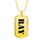 Ray - 18k Gold Finished Luxury Dog Tag Necklace