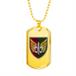 132nd Reconnaissance Battalion (Ukraine) - 18k Gold Finished Luxury Dog Tag Necklace