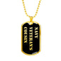 Navy Veteran's Cousin v2 - 18k Gold Finished Luxury Dog Tag Necklace