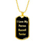 Love My Parson Russell Terrier v5 - 18k Gold Finished Luxury Dog Tag Necklace