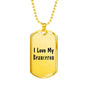 Love My Beauceron - 18k Gold Finished Luxury Dog Tag Necklace