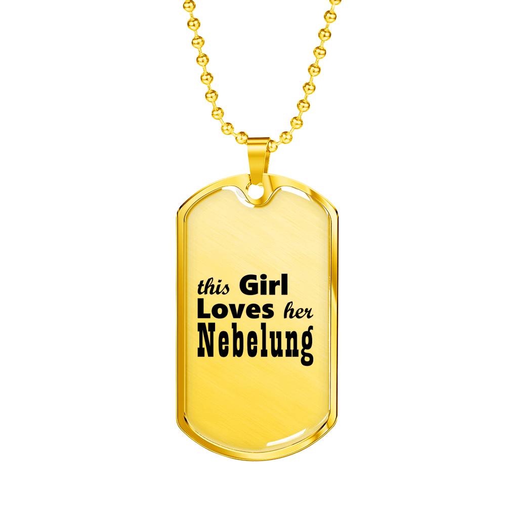 Nebelung - 18k Gold Finished Luxury Dog Tag Necklace