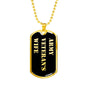 Army Veteran's Wife v2 - 18k Gold Finished Luxury Dog Tag Necklace