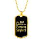 Pyrenean Shepherd v2 - 18k Gold Finished Luxury Dog Tag Necklace