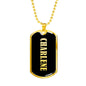 Charlene v02 - 18k Gold Finished Luxury Dog Tag Necklace