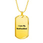 Love My Newfoundland v4 - 18k Gold Finished Luxury Dog Tag Necklace