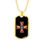 Ukrainian Air Force - 18k Gold Finished Luxury Dog Tag Necklace