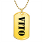 Vito - 18k Gold Finished Luxury Dog Tag Necklace