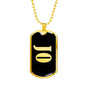 Jo v02 - 18k Gold Finished Luxury Dog Tag Necklace