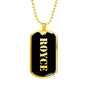 Royce v2 - 18k Gold Finished Luxury Dog Tag Necklace