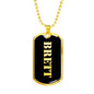 Brett v2 - 18k Gold Finished Luxury Dog Tag Necklace