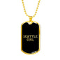 Seattle Girl v2 - 18k Gold Finished Luxury Dog Tag Necklace