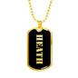 Heath v2 - 18k Gold Finished Luxury Dog Tag Necklace