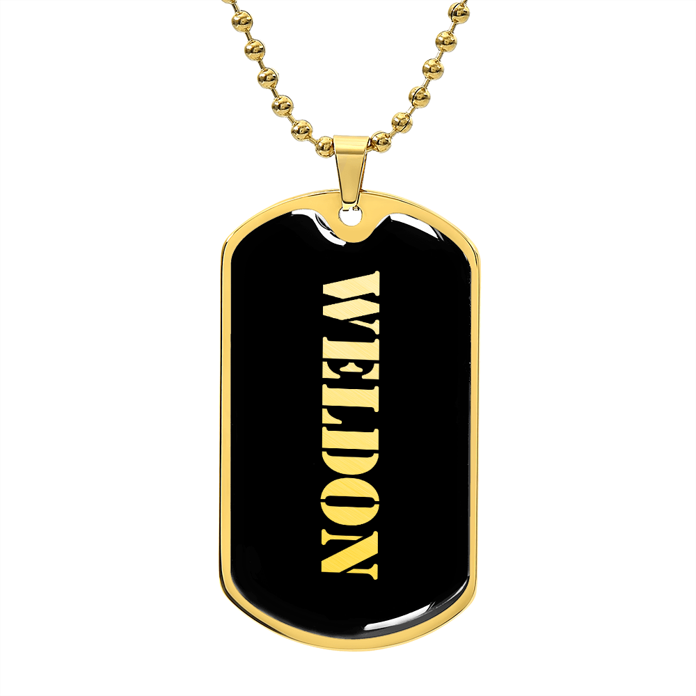 Weldon v2 - 18k Gold Finished Luxury Dog Tag Necklace