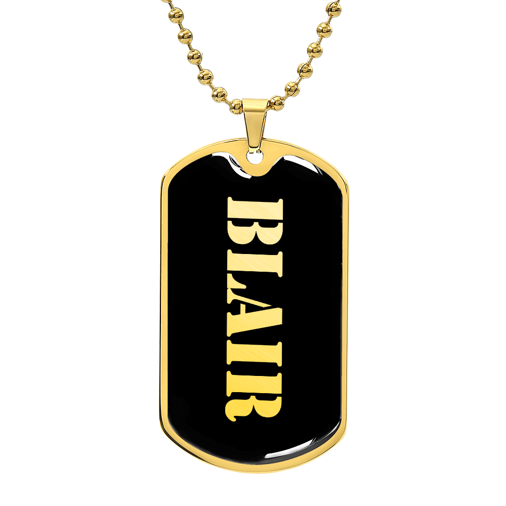 Blair v2 - 18k Gold Finished Luxury Dog Tag Necklace