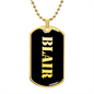 Blair v2 - 18k Gold Finished Luxury Dog Tag Necklace