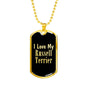 Love My Russell Terrier v2 - 18k Gold Finished Luxury Dog Tag Necklace