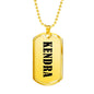 Kendra v01 - 18k Gold Finished Luxury Dog Tag Necklace