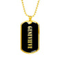 Genevieve v02 - 18k Gold Finished Luxury Dog Tag Necklace