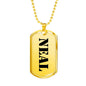 Neal - 18k Gold Finished Luxury Dog Tag Necklace