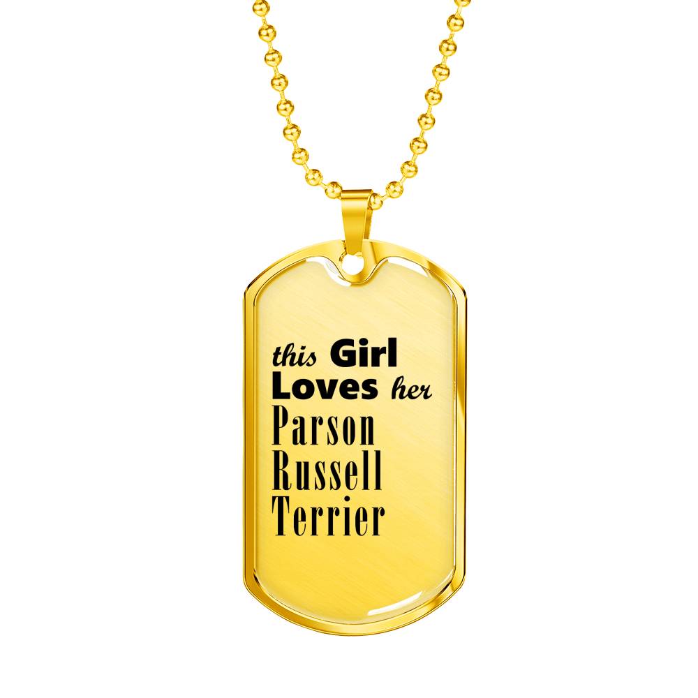 Parson Russell Terrier - 18k Gold Finished Luxury Dog Tag Necklace