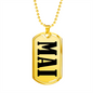 Mai v01 - 18k Gold Finished Luxury Dog Tag Necklace