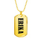 Erika v01 - 18k Gold Finished Luxury Dog Tag Necklace
