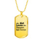 Miniature Bull Terrier - 18k Gold Finished Luxury Dog Tag Necklace