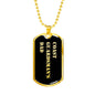 Coast Guardsman's Dad v2 - 18k Gold Finished Luxury Dog Tag Necklace